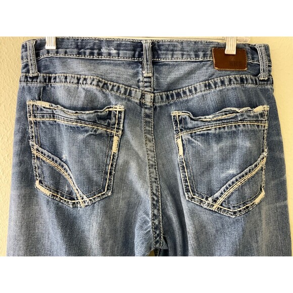 BKE Jeans Tyler Mens Size 32L (32x33.5) Distressed Faded Straight Leg - Picture 4 of 9